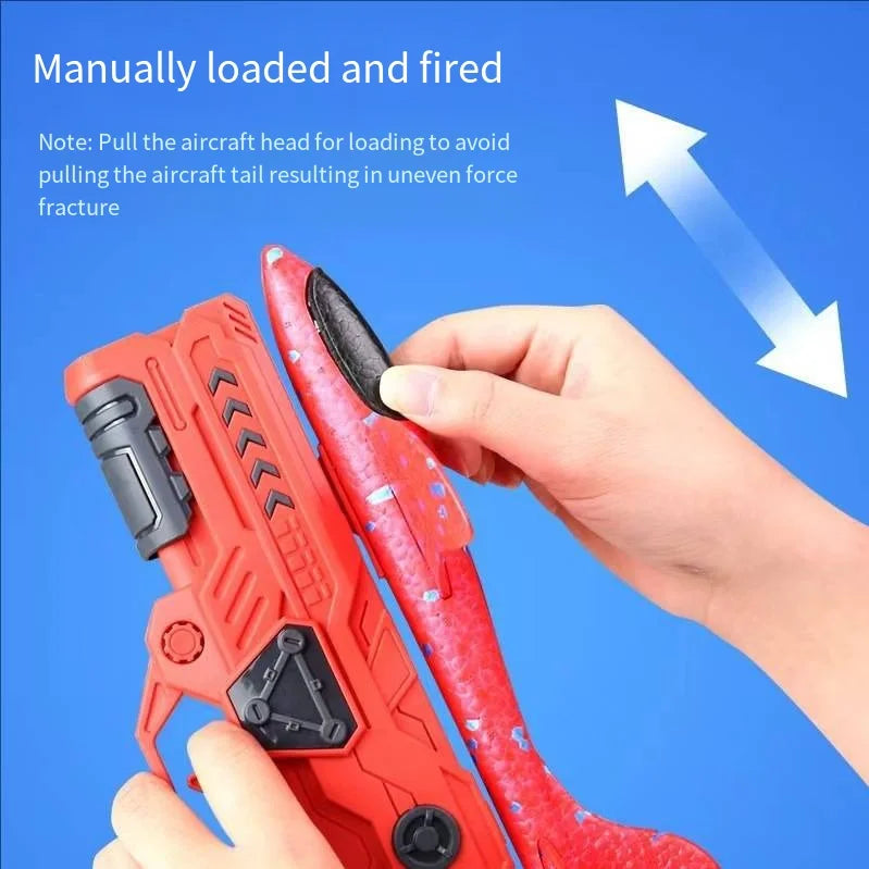 Foam plane gun launcher popular outdoor toy boy sports catapult game Emotional interactive girl birthday Christmas gift