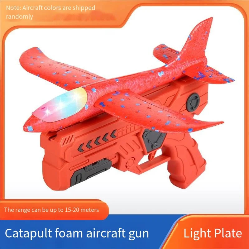 Foam plane gun launcher popular outdoor toy boy sports catapult game Emotional interactive girl birthday Christmas gift