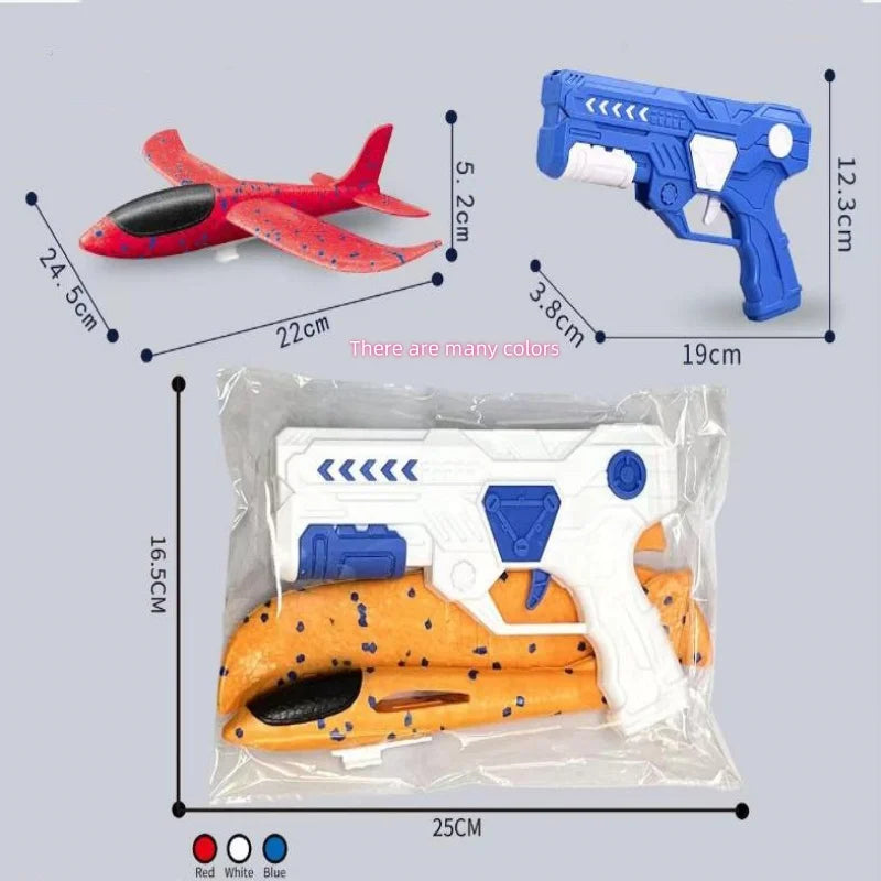 Foam plane gun launcher popular outdoor toy boy sports catapult game Emotional interactive girl birthday Christmas gift
